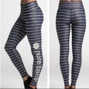 Pure Barre - Tavi High Waist 7/8 Legging - Black & White Stripe - Size: XS NWOT